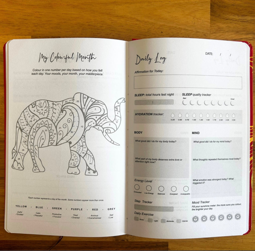 White & Rose Gold Wellbeing Journal – Tree of Life