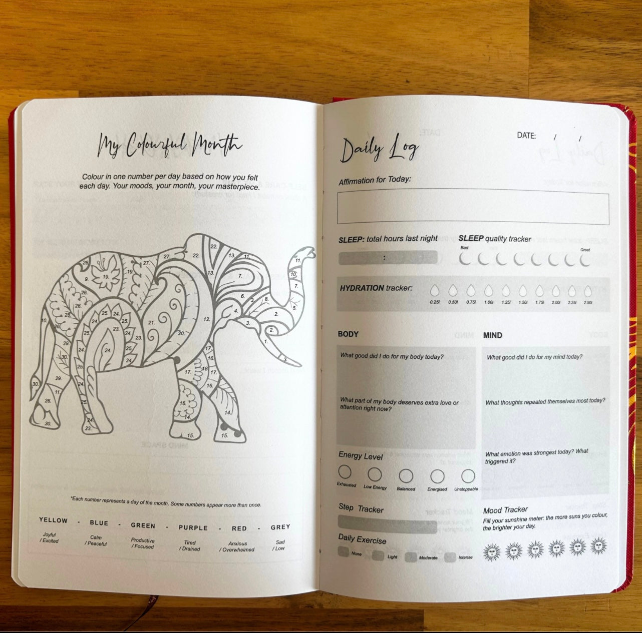 White & Rose Gold Wellbeing Journal – Tree of Life