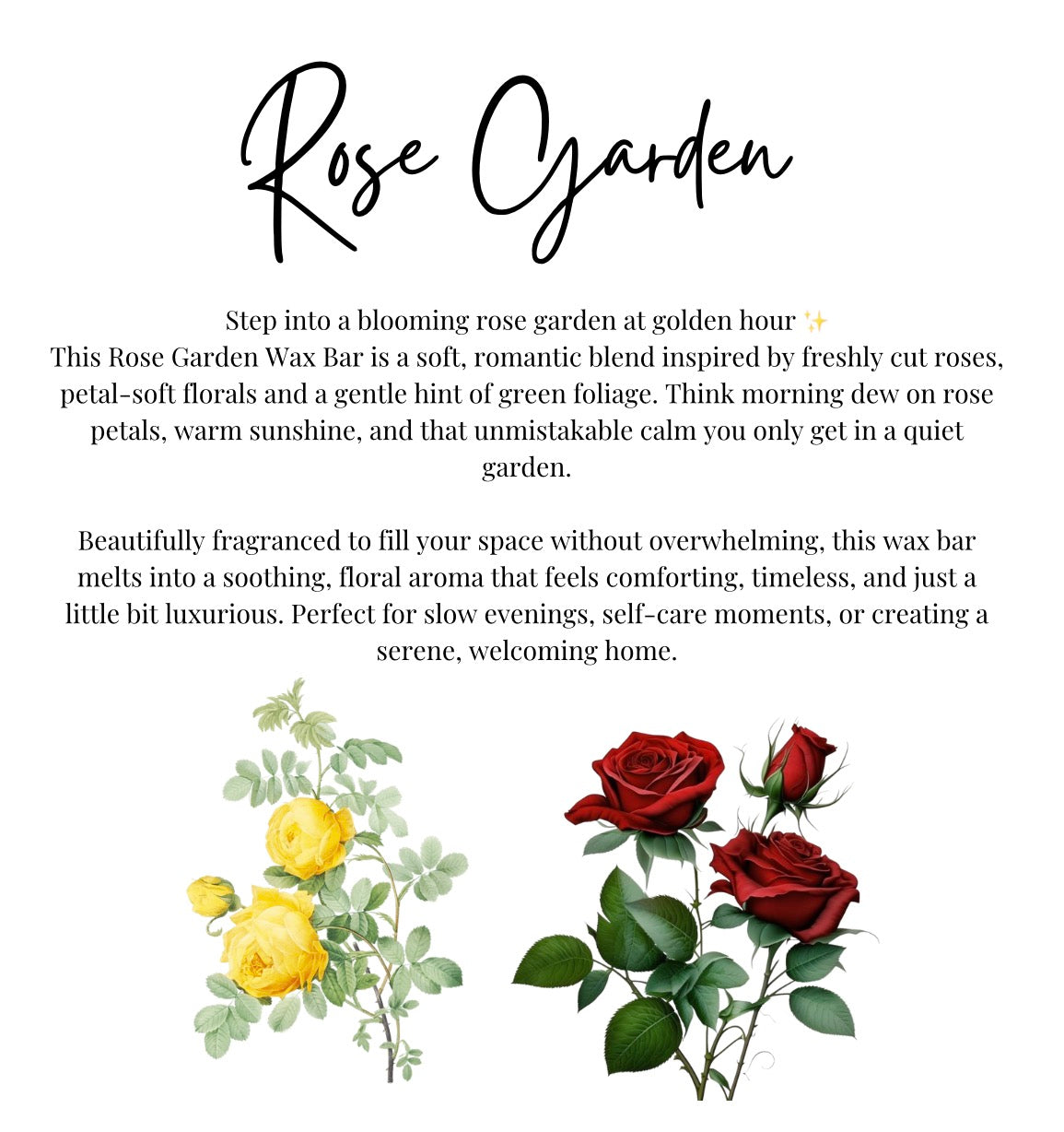 Botanical Rose Garden Wax Snap Bar