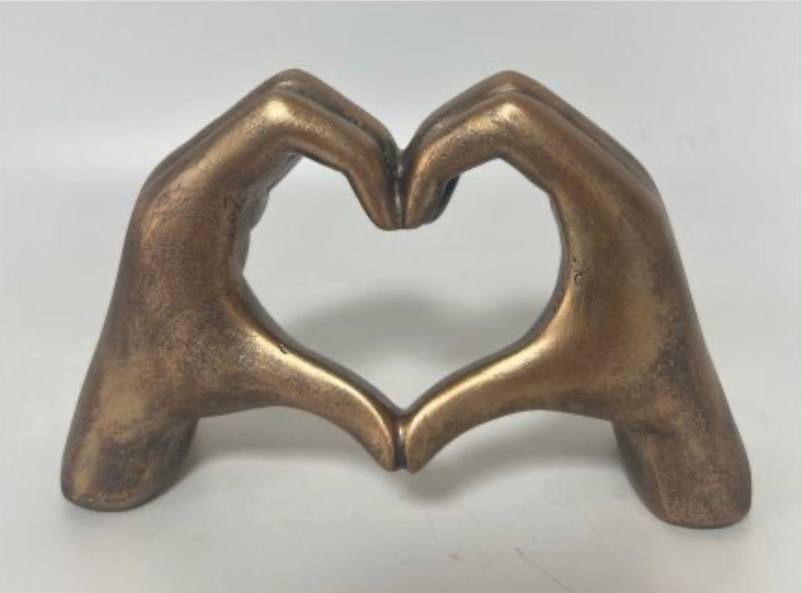 Gold Heart Hands Ornament, 24cm