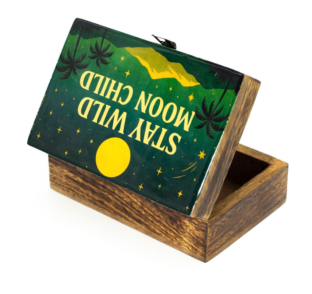 Medium Enamelled Box - Stay Wild Moon Child