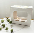 Double White Ceramic Burner