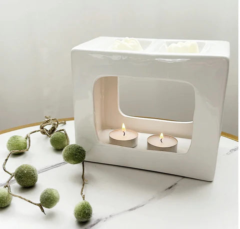 Double White Ceramic Burner