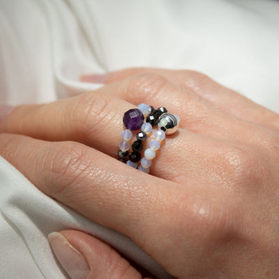 Ring Set Nymph Spirit Gemstone - Full Moon