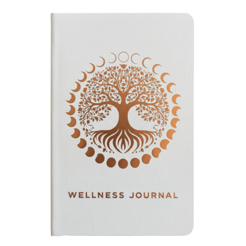 White & Rose Gold Wellbeing Journal – Tree of Life