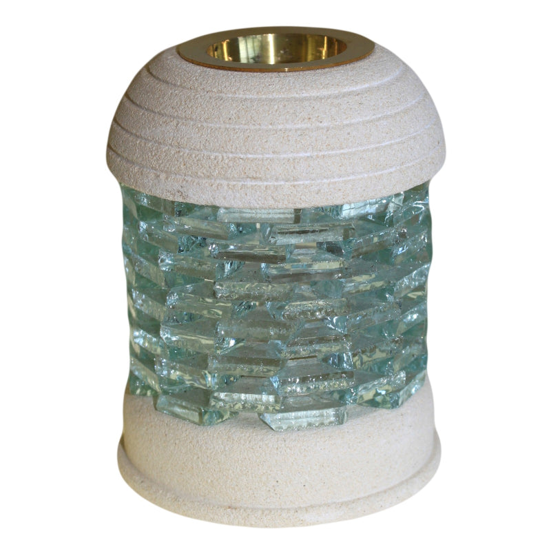 Round Glass Brick Burner