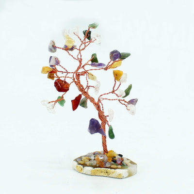 Gemstone Tree - Multi Stones on a Natural Agate Base