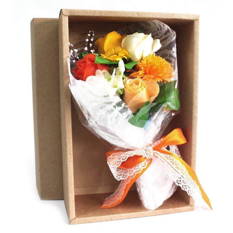 Hand Soap Flower Bouquet - Orange
