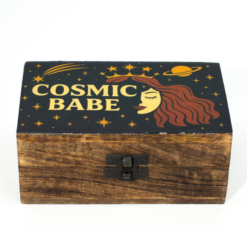 Medium Enamelled Box - Cosmic Babe