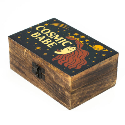 Medium Enamelled Box - Cosmic Babe