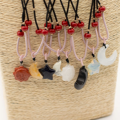 Celestial Cord Gemstone Pendant