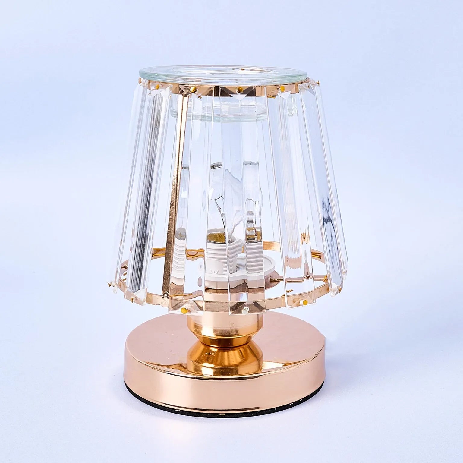A Line Glass Wax Warmer Lamp - Gold