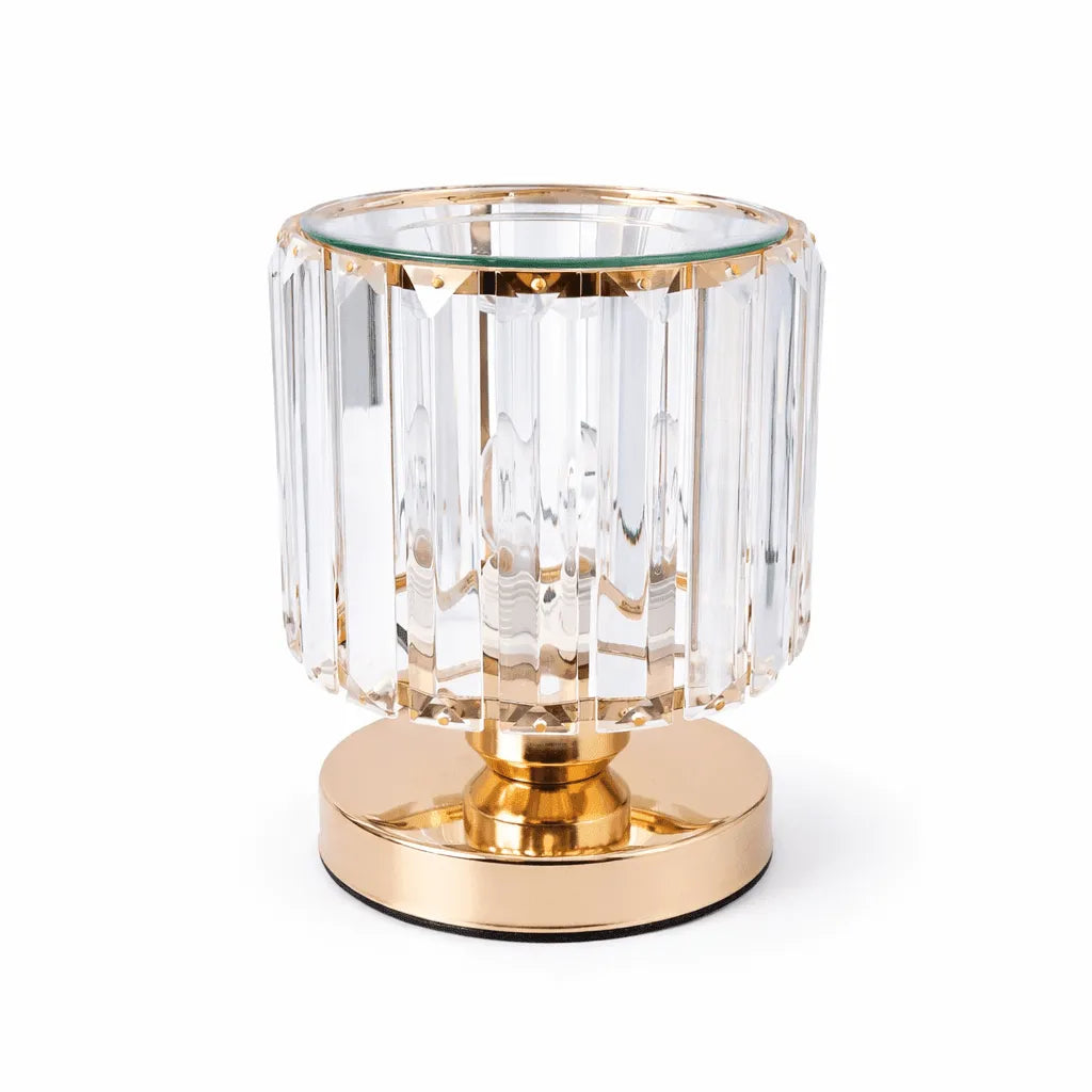 Straight Wax Warmer Glass Lamp - Gold